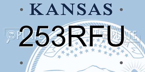 253RFU Kansas License Plate
