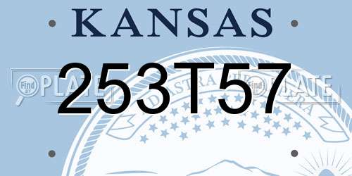 253T57 Kansas License Plate