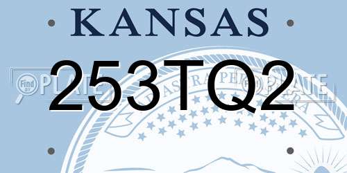 253TQ2 Kansas License Plate