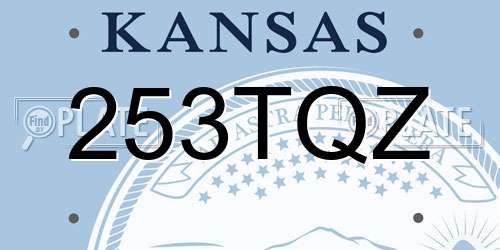 253TQZ Kansas License Plate