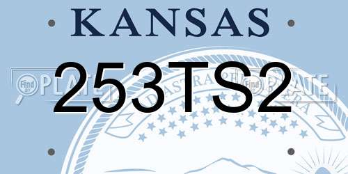253TS2 Kansas License Plate