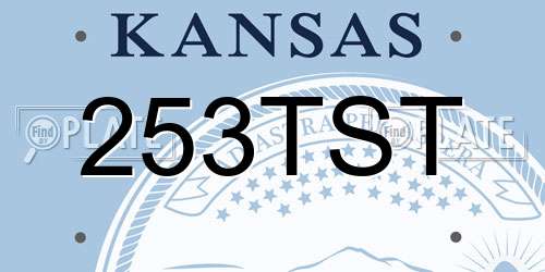 253TST Kansas License Plate