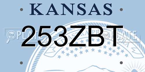 253ZBT Kansas License Plate