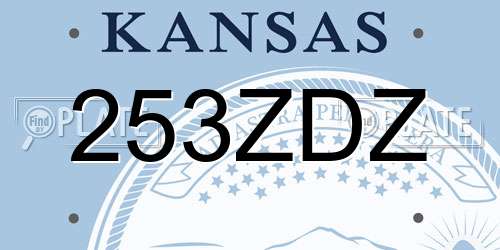 253ZDZ Kansas License Plate