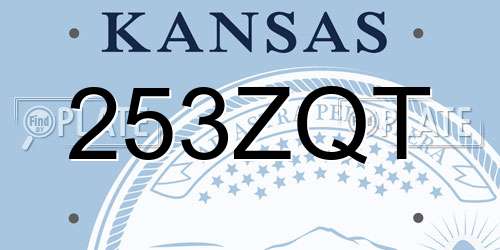 253ZQT Kansas License Plate