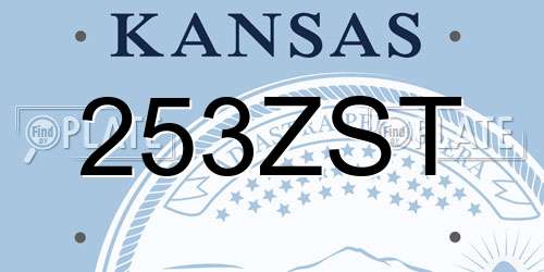 253ZST Kansas License Plate