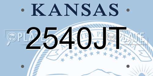 2540JT Kansas License Plate