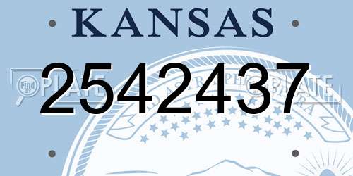 2542437 Kansas License Plate