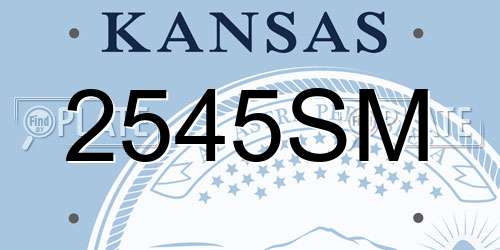 2545SM Kansas License Plate