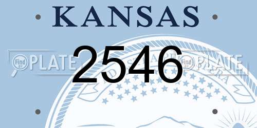 2546 Kansas License Plate