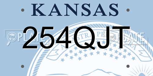 254QJT Kansas License Plate