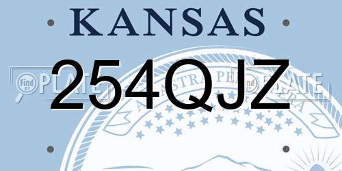 254QJZ Kansas License Plate
