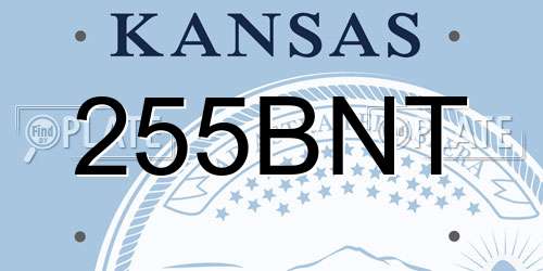255BNT Kansas License Plate
