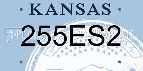 255ES2 Kansas License Plate