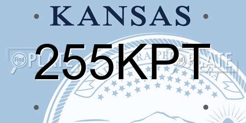 255KPT Kansas License Plate