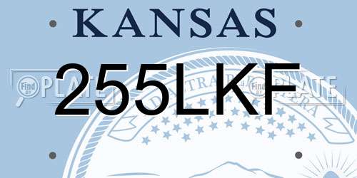 255LKF Kansas License Plate