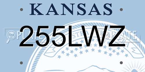 255LWZ Kansas License Plate