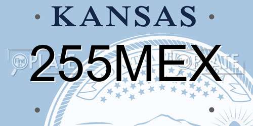 255MEX Kansas License Plate