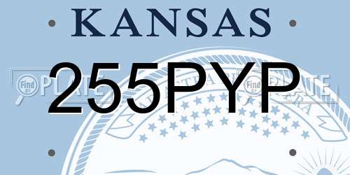 255PYP Kansas License Plate