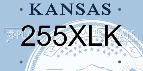 255XLK Kansas License Plate