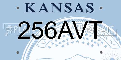 256AVT Kansas License Plate