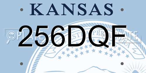 256DQF Kansas License Plate
