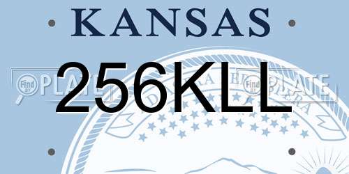 256KLL Kansas License Plate