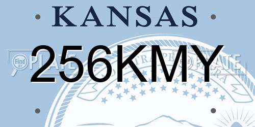 256KMY Kansas License Plate