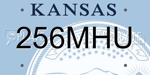 256MHU Kansas License Plate
