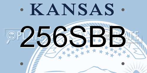256SBB Kansas License Plate