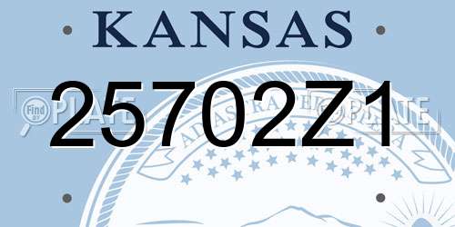 25702Z1 Kansas License Plate