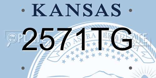 2571TG Kansas License Plate