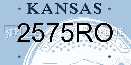 2575RO Kansas License Plate