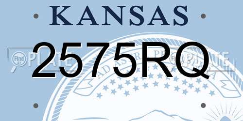 2575RQ Kansas License Plate