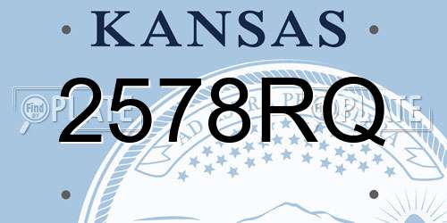 2578RQ Kansas License Plate