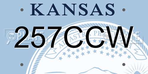 257CCW Kansas License Plate