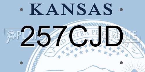 257CJD Kansas License Plate