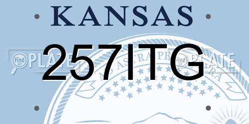 257ITG Kansas License Plate