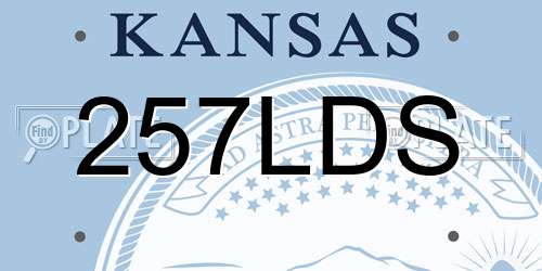 257LDS Kansas License Plate