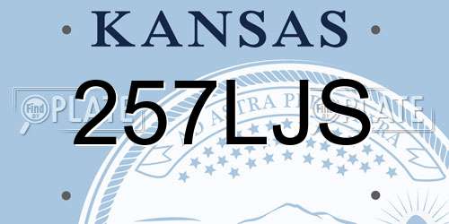 257LJS Kansas License Plate