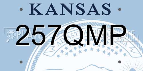 257QMP Kansas License Plate