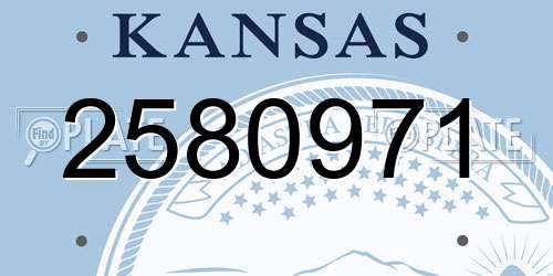 2580971 Kansas License Plate