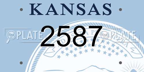 2587 Kansas License Plate
