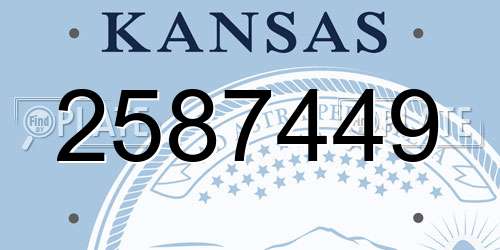 2587449 Kansas License Plate