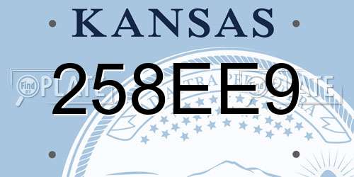 258EE9 Kansas License Plate