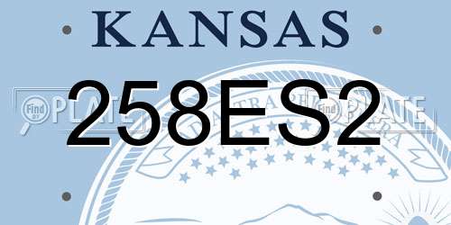 258ES2 Kansas License Plate