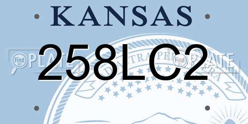 258LC2 Kansas License Plate