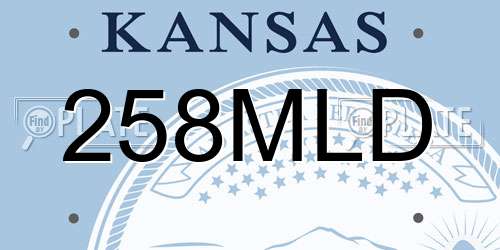 258MLD Kansas License Plate