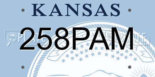 258PAM Kansas License Plate