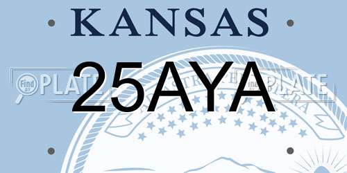 25AYA Kansas License Plate